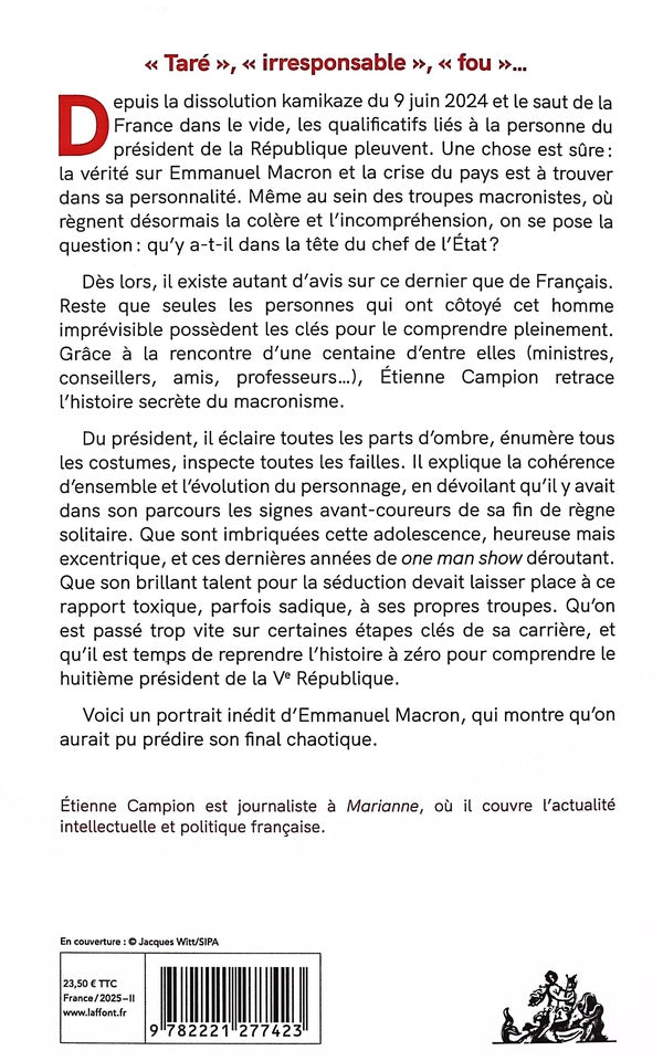 Back cover of Le président toxique : Enquête sur le véritable Emmanuel Macron
