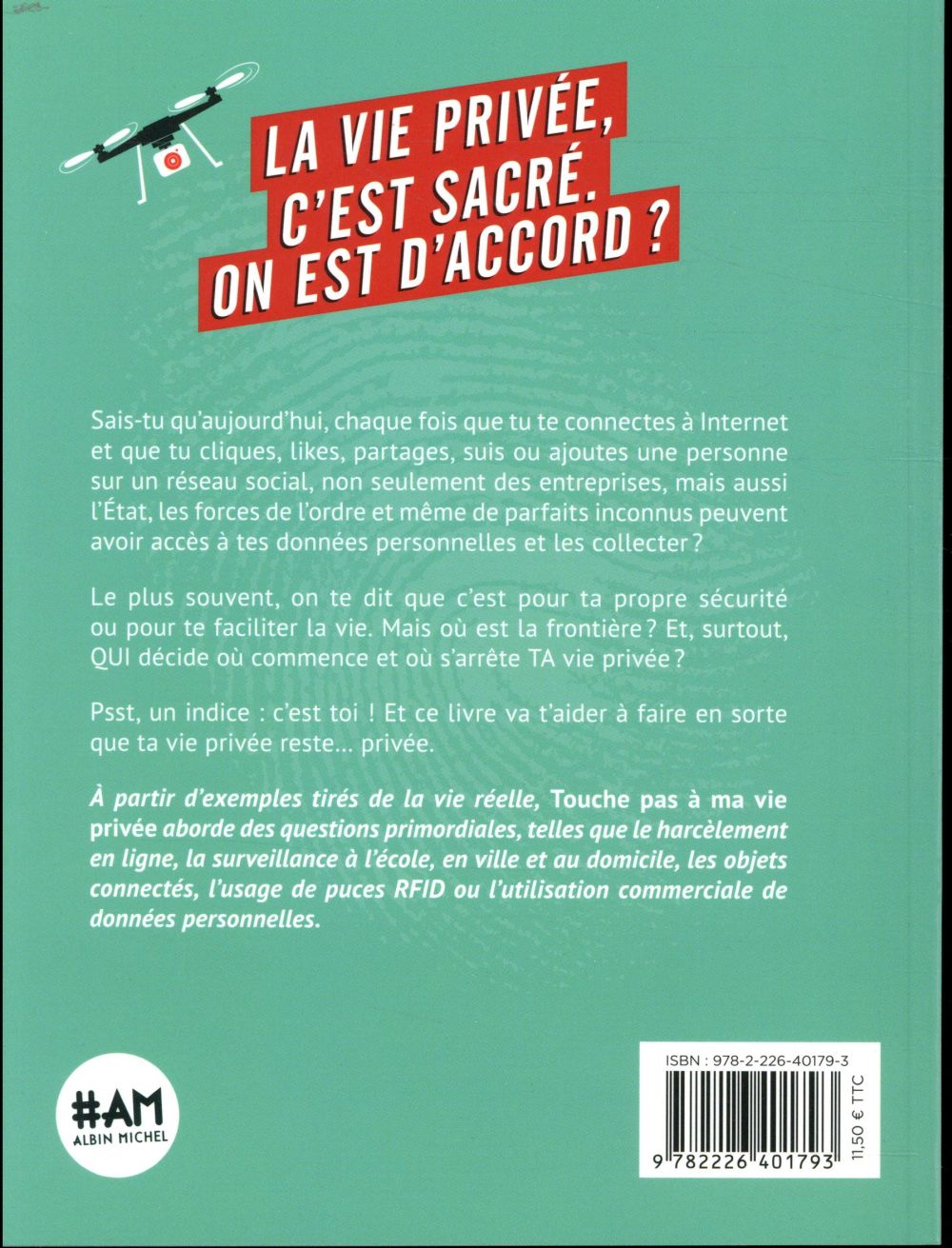 Back cover of Touche pas à ma vie privée ! découvre qui te surveille et comment t'en protéger