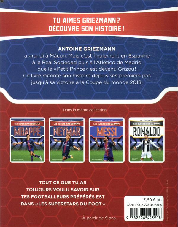 Back cover of Les superstars du foot ; Griezmann