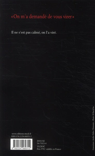 Back cover of On m'a demandé de vous virer (IMPRESSION A LA DEMANDE)