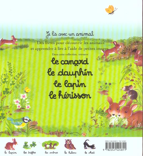Back cover of Je lis avec : le lapin