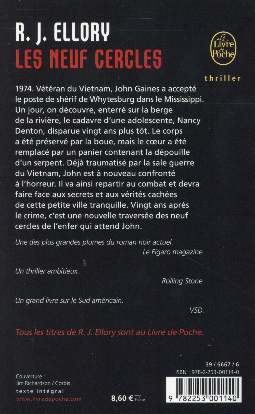 Back cover of Les neuf cercles