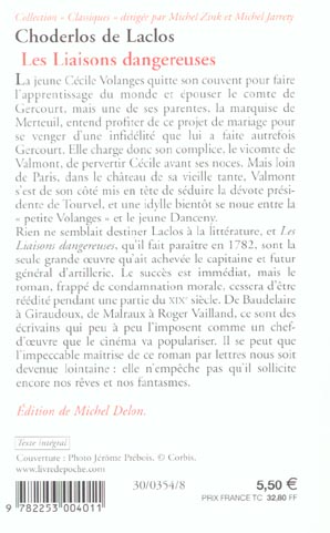 Back cover of Les liaisons dangereuses