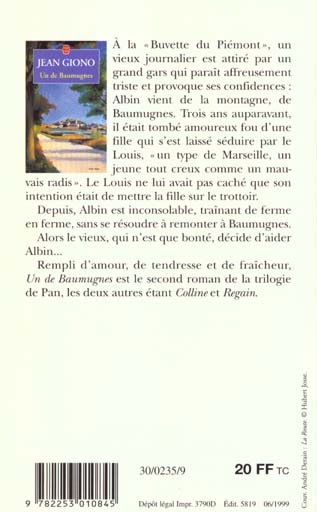 Back cover of Un de Baumugnes