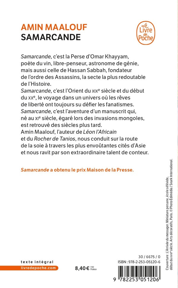 Back cover of Samarcande