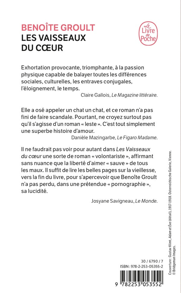 Back cover of Les vaisseaux du coeur