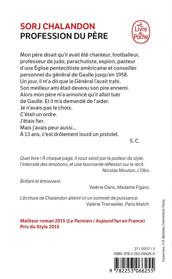 Back cover of Profession du père