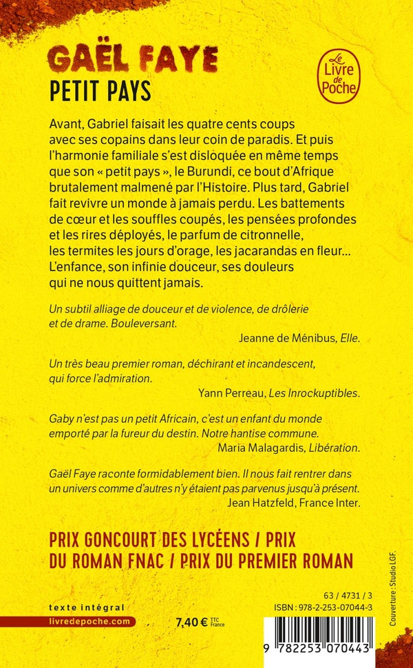 Back cover of Petit pays
