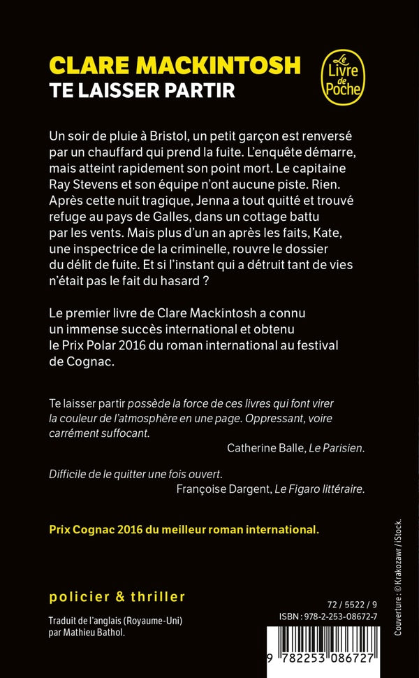 Back cover of Te laisser partir