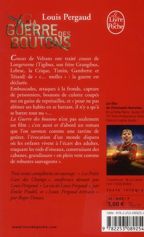Back cover of La guerre des boutons