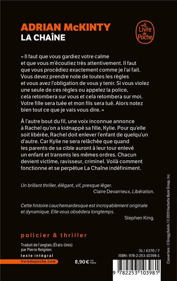 Back cover of La chaîne