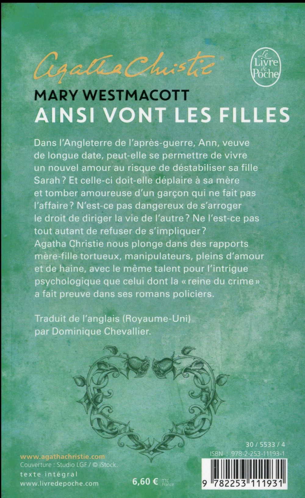 Back cover of Ainsi vont les filles