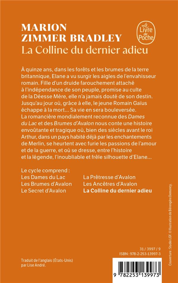 Back cover of La colline du dernier adieu