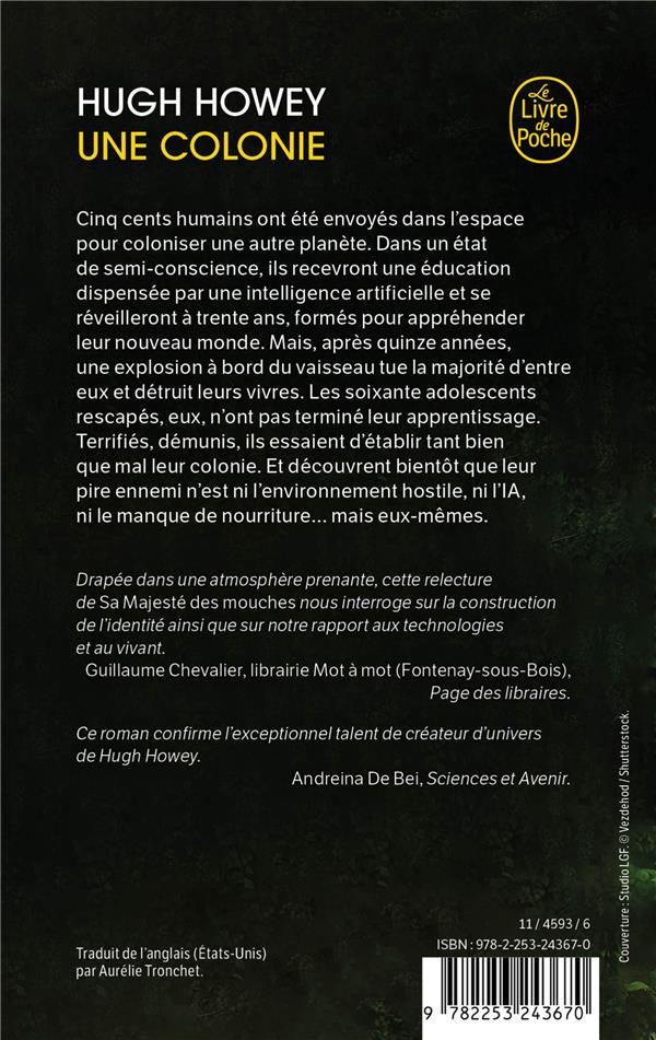 Back cover of Une colonie