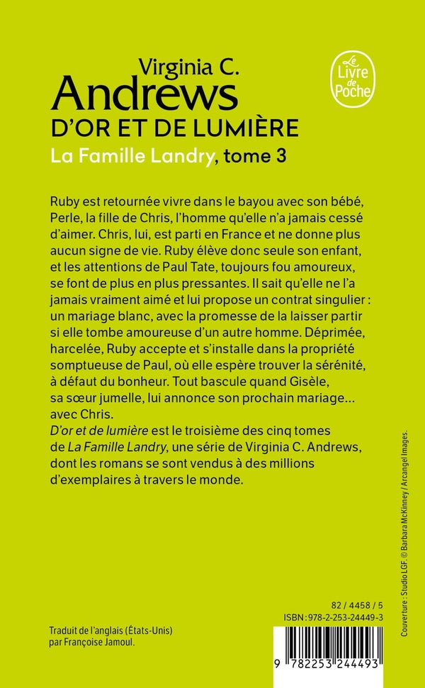 Back cover of La Famille Landry Tome 3 : D'Or et de Lumière