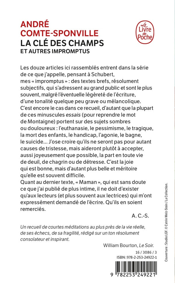 Back cover of La Clé des champs et autres impromptus