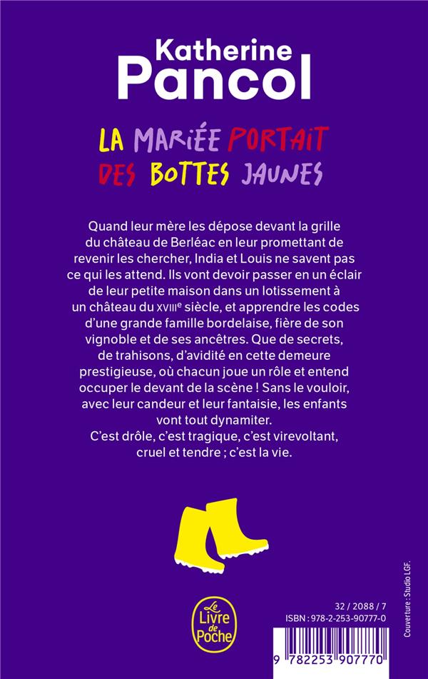 Back cover of La Mariée portait des bottes jaunes