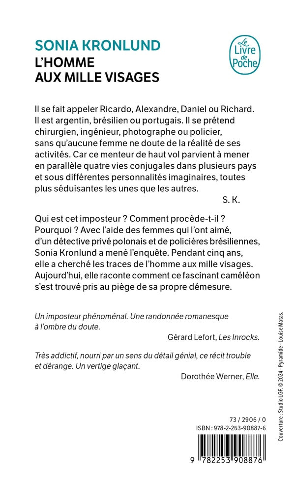 Back cover of L'Homme aux mille visages