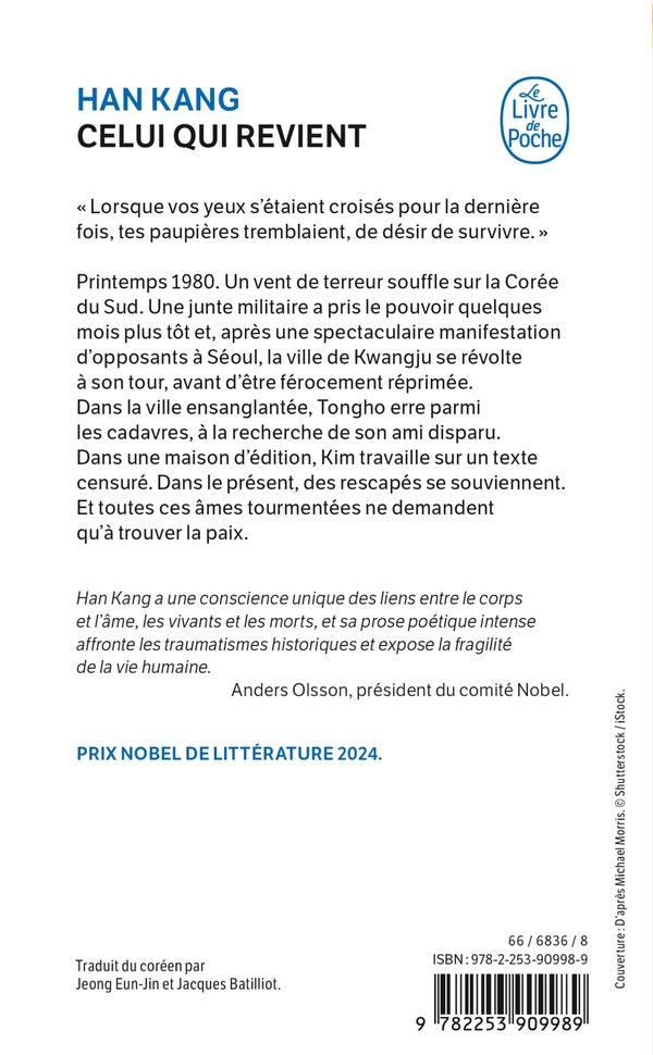 Back cover of Celui qui revient (Traduction conjointe de Jacques Batilliot)