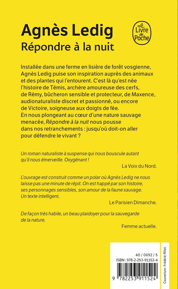 Back cover of Répondre à la nuit