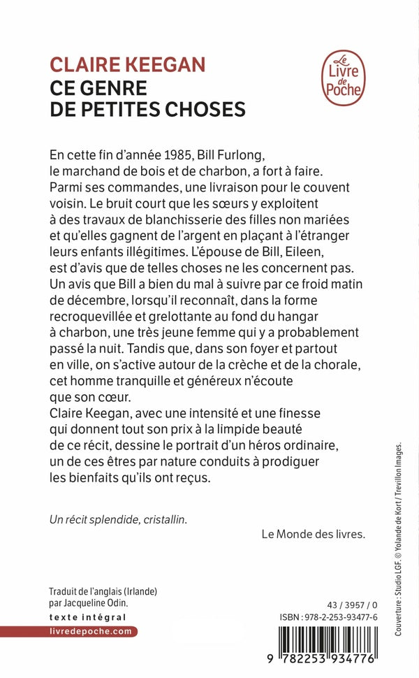 Back cover of Ce genre de petites choses
