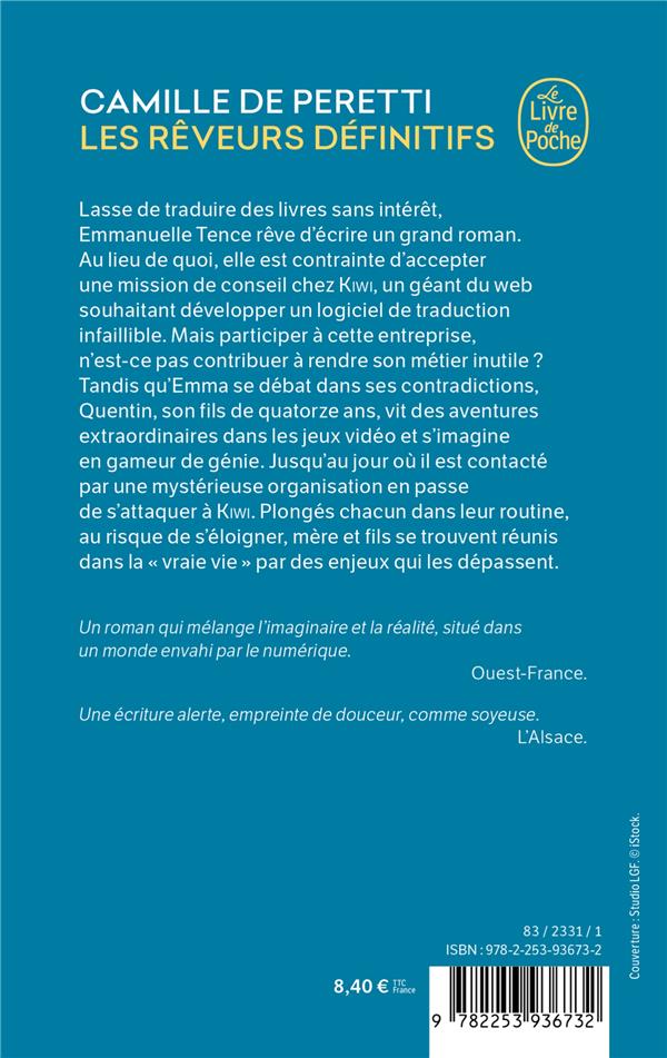 Back cover of Les rêveurs définitifs