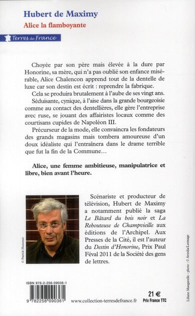 Back cover of Alice la flamboyante