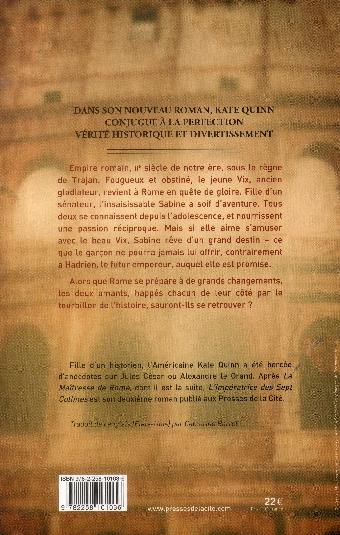 Back cover of L'impératrice des sept collines