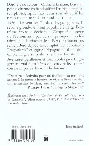 Back cover of Les aventures de Boro, reporter photographe Tome 2 : le temps des cerises