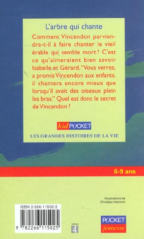 Back cover of L'arbre qui chante (POUR LES 6-9 ANS)