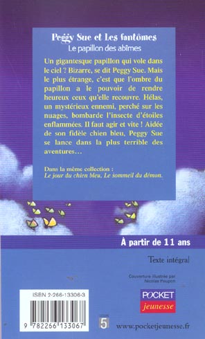 Back cover of Peggy sue et les fantomes - tome 3 le papillon abimes - vol03
