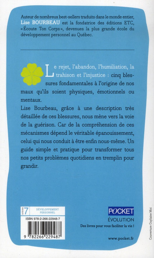 Back cover of Les cinq blessures qui empêchent d'être soi-même