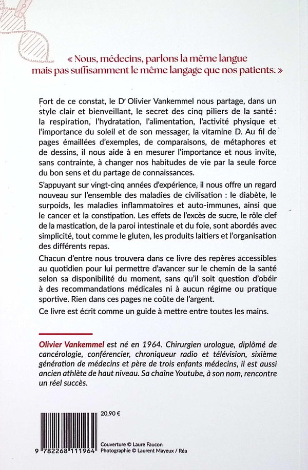 Back cover of La santé sans ordonnance : Comprendre les lois du corps humain pour transformer sa vie