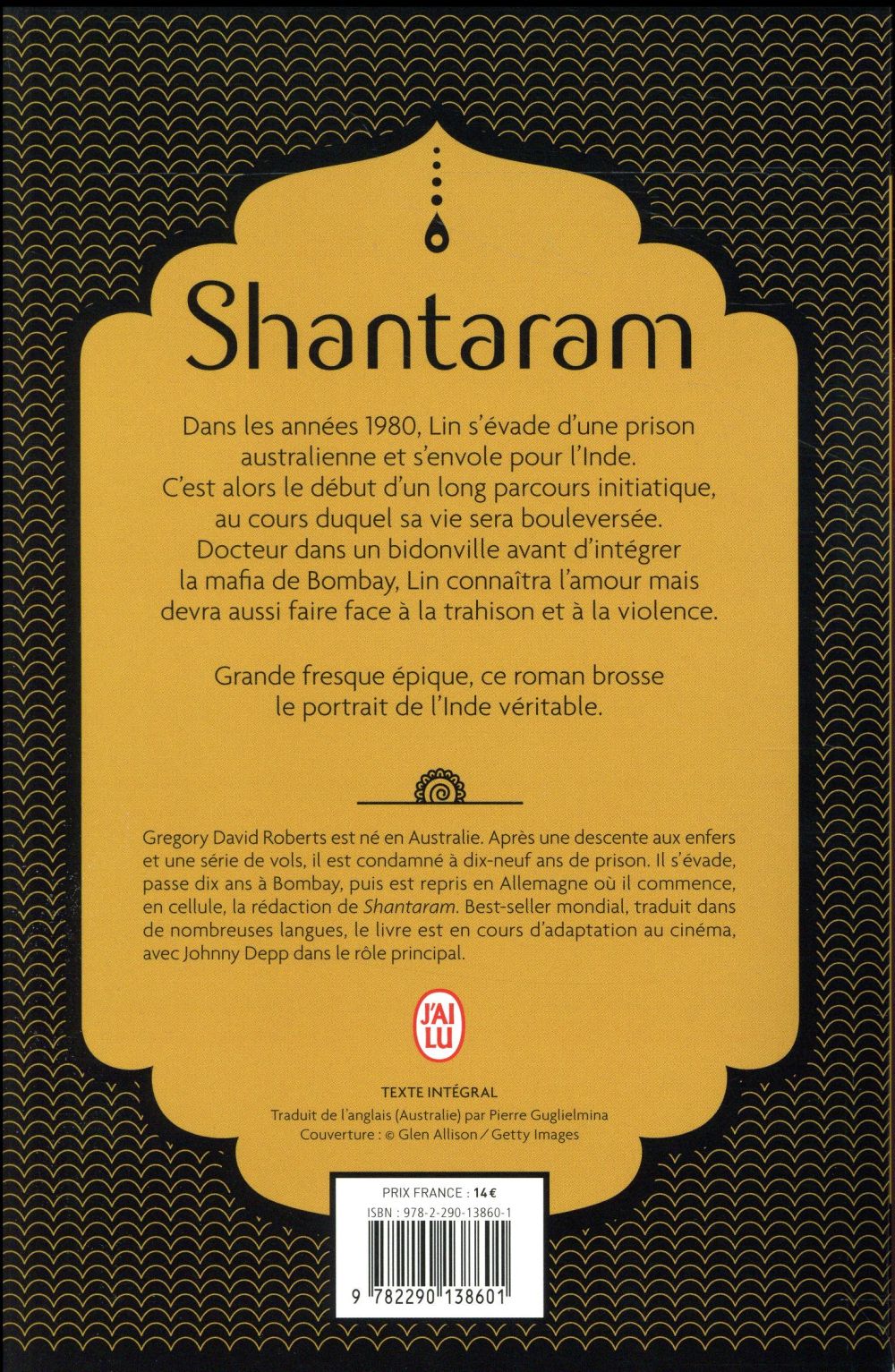 Back cover of Shantaram