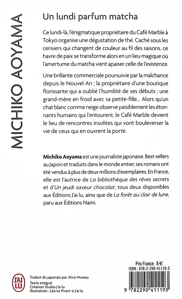 Back cover of Un lundi parfum matcha