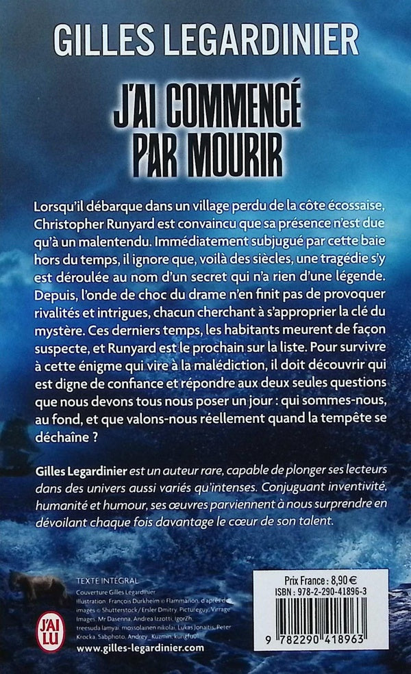 Back cover of J'ai commencé par mourir