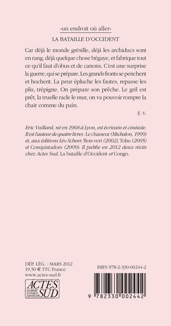 Back cover of La bataille d'occident