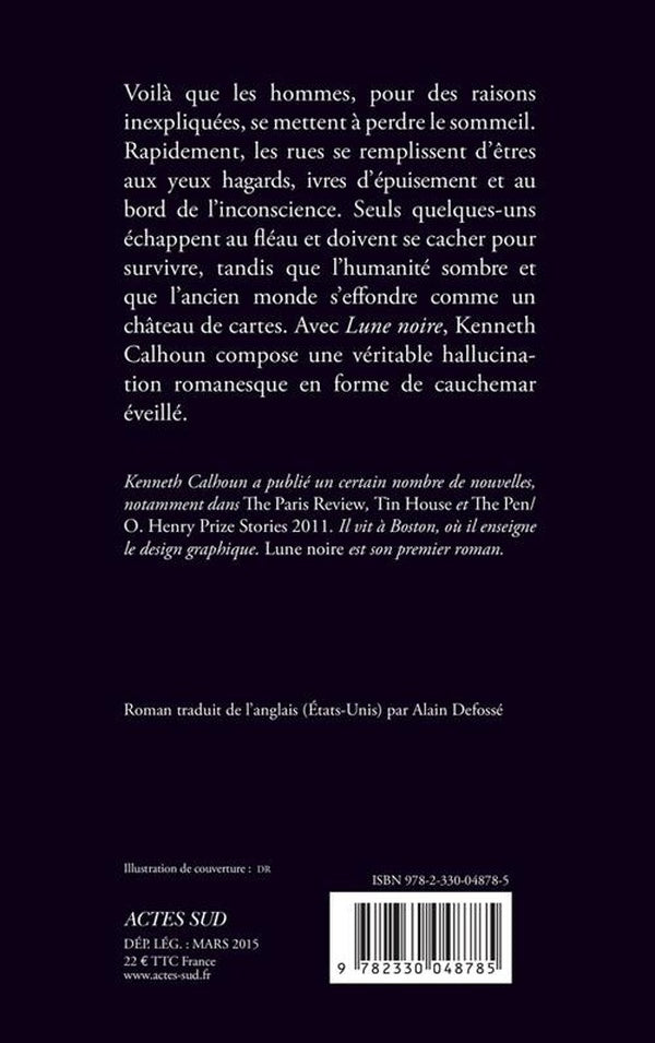 Back cover of Lune noire