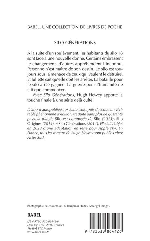 Back cover of Silo Tome 3 : générations