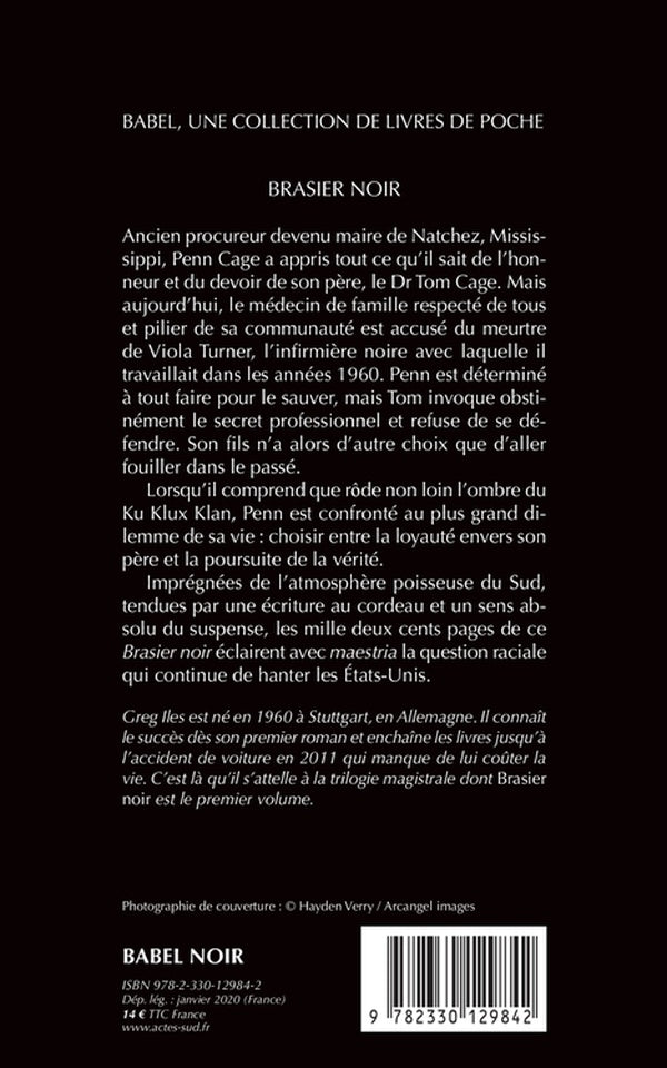 Back cover of Brasier noir