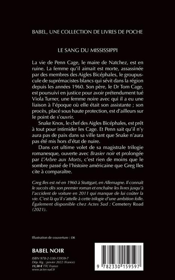 Back cover of Le sang du Mississippi