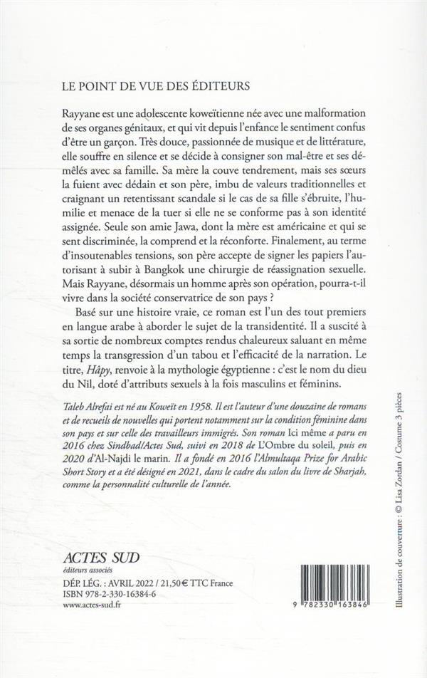 Back cover of Hâpy : histoire d'un transgenre koweïtien