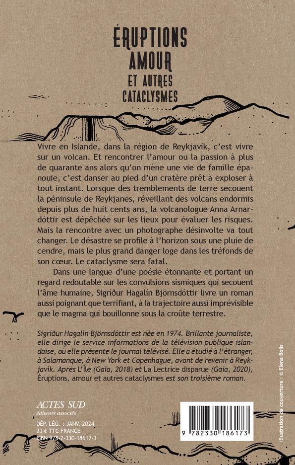 Back cover of Eruptions, amour et autres cataclysmes