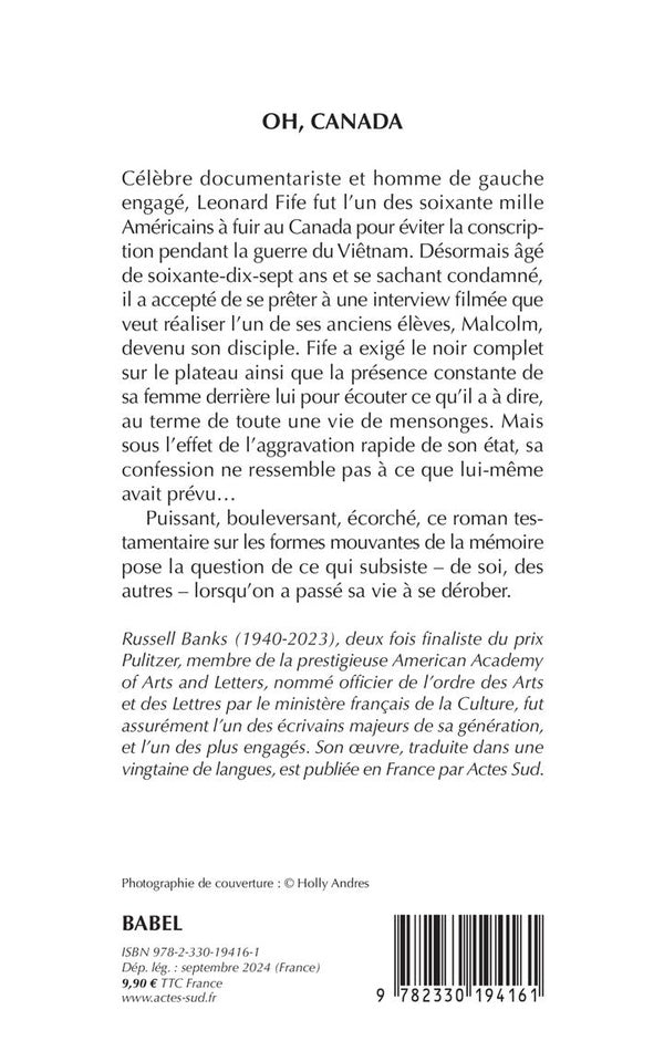 Back cover of Oh, Canada