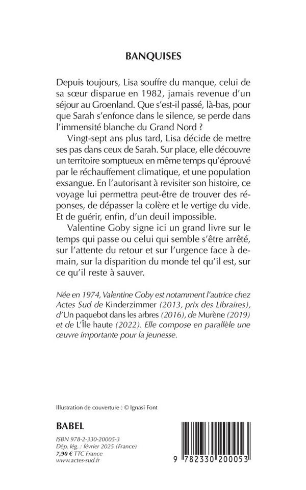 Back cover of Banquises