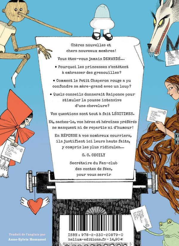Back cover of Le Fan-Club des contes de fées : Lettres légendaires compilées par C. C. Cecily