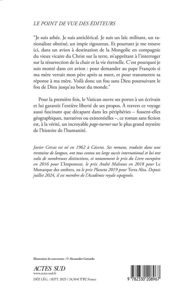 Back cover of Le Fou de Dieu au bout du monde