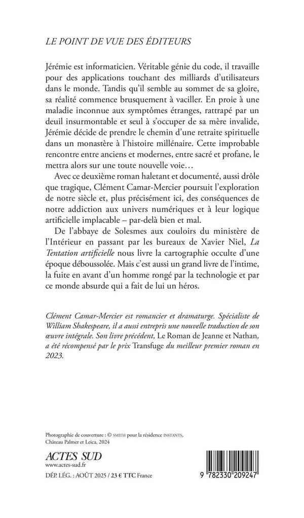 Back cover of La Tentation artificielle