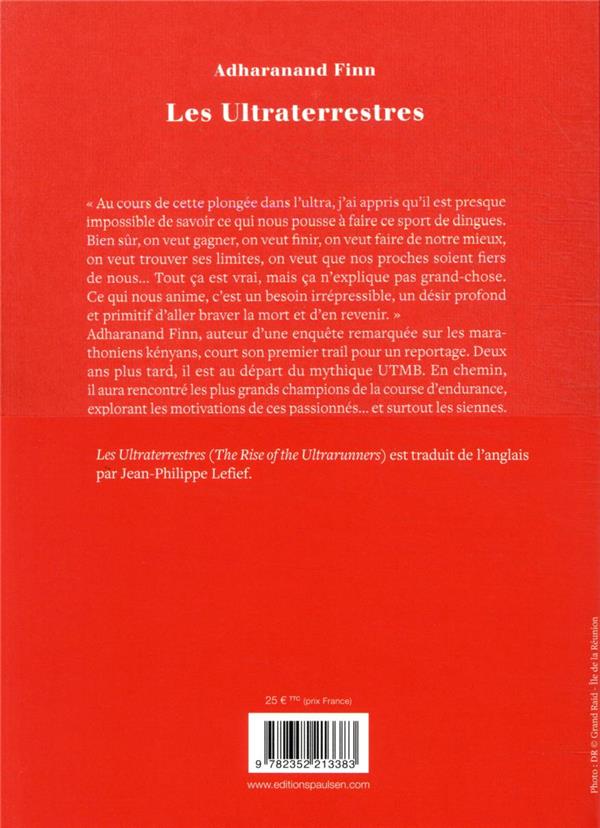 Back cover of Les ultraterrestres ; une exploration de la planète trail