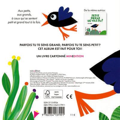 Back cover of Petit Merle, es-tu grand ?